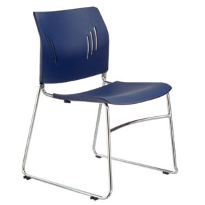 敦煌傢具-ACE-05C口型腳訪客椅-深藍色