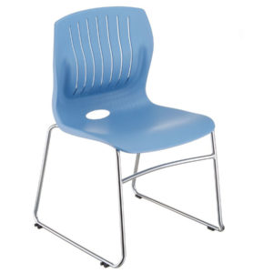 敦煌傢具-TEC05C口型腳訪客椅-淺藍色