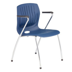 敦煌傢具-TEC-06CA四腳扶手椅-深藍色